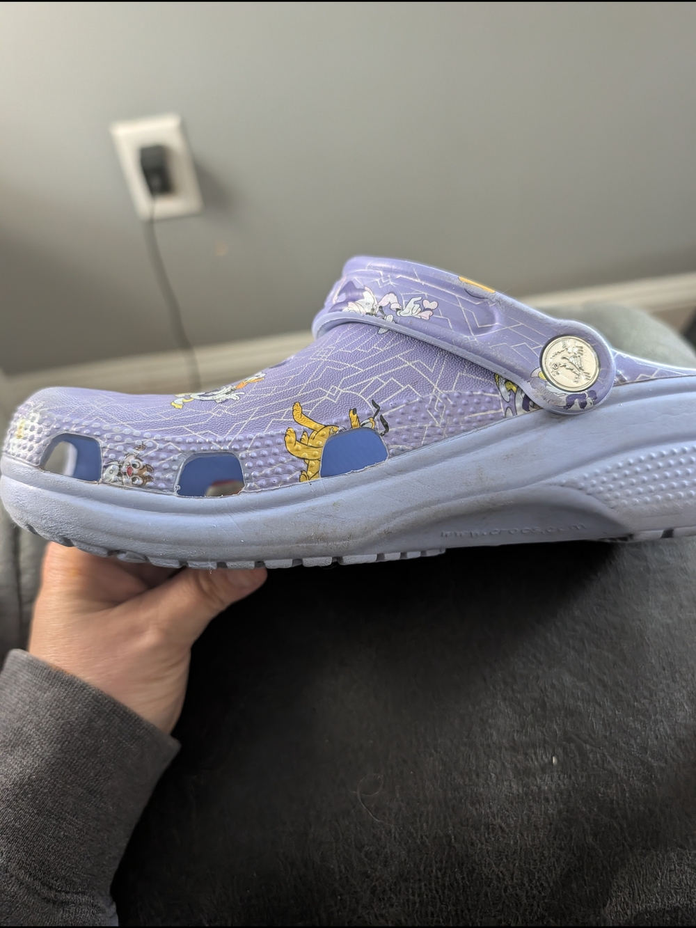 Disney women's purple 100th Anniversary Crocs with Jibbitz - Picture 5 of 6